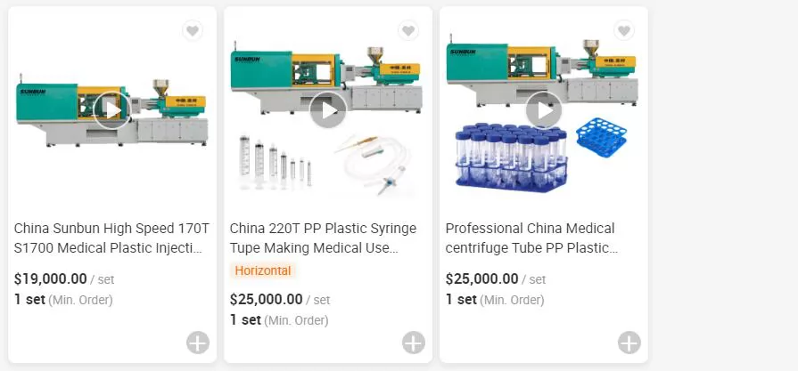 Average price of medical injection molding machine